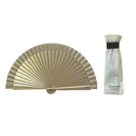 Cargar imagen en el visor de la galería, Abanico Clutch Oro - de Madera y Algodón - Original y Artesanal
