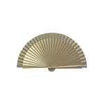 Cargar imagen en el visor de la galería, Abanico Clutch Oro - de Madera y Algodón - Original y Artesanal
