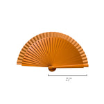 Cargar imagen en el visor de la galería, Abanico Clutch Naranja - de Madera y Algodón - Original y Artesanal

