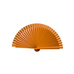 Cargar imagen en el visor de la galería, Abanico Clutch Naranja - de Madera y Algodón - Original y Artesanal
