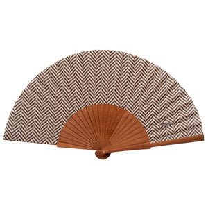 Abanico Espiga Marrón - de Madera y Algodón - Original y Artesanal