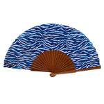 Cargar imagen en el visor de la galería, Abanico Agua - de Madera y Algodón - Original y Artesanal
