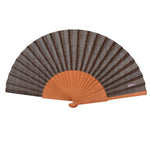 Cargar imagen en el visor de la galería, Abanico Espiga Gris - de Madera y Algodón - Original y Artesanal
